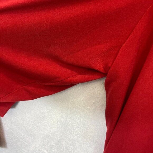 Quacker Factory Slinky Open Front Cardigan Womens 1X Rhinestone Red Long Line XL - Picture 7 of 11